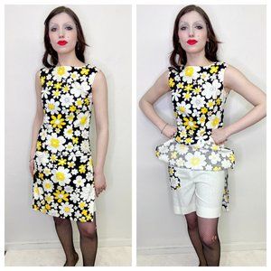 Vintage 60s Siren Sportswear Floral Shorts Hostess Dress S Small Skort VLV Pinup